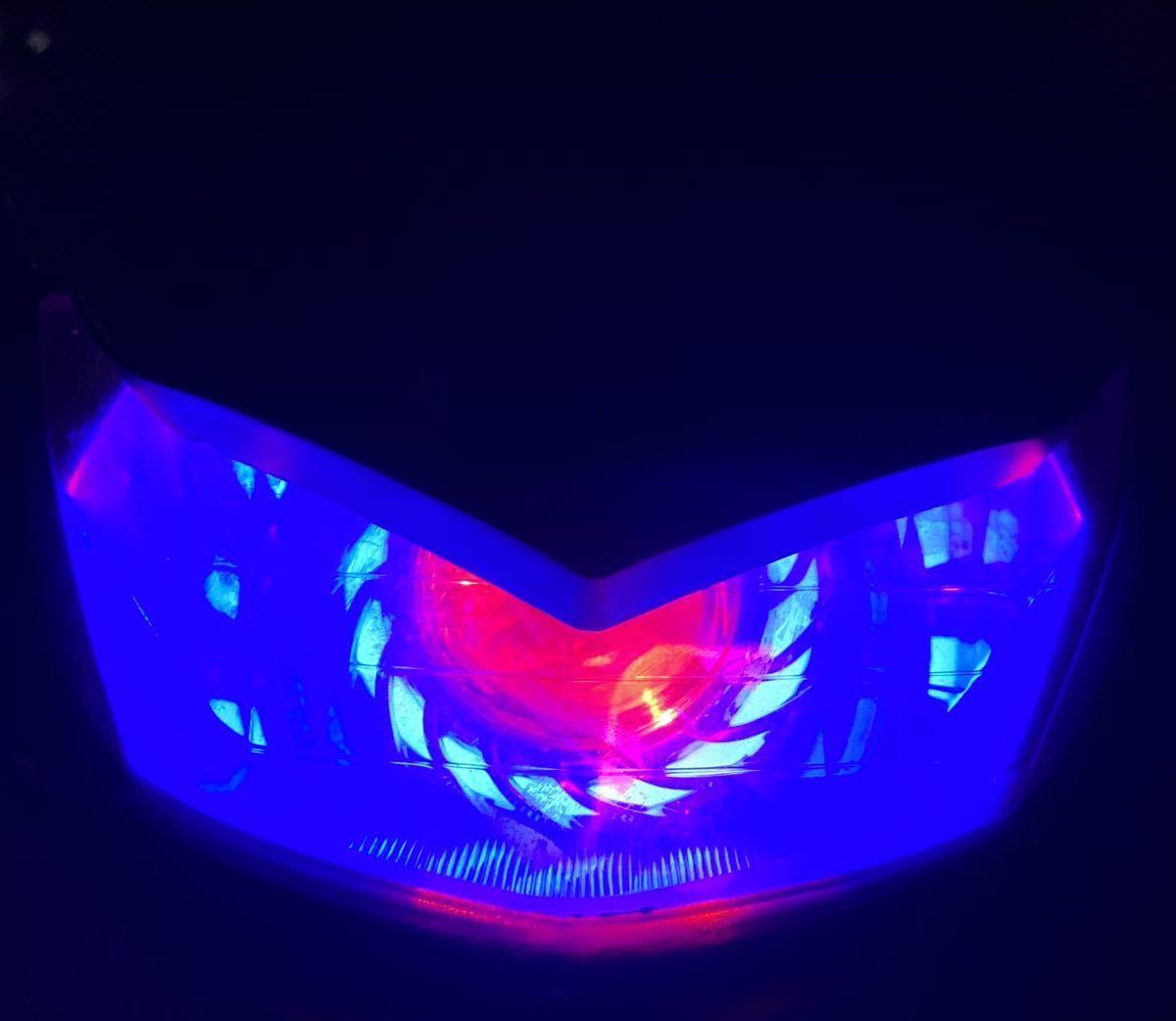 アドレスv125G 赤紫赤イカリングヘッドライト アドレスv125 v125s