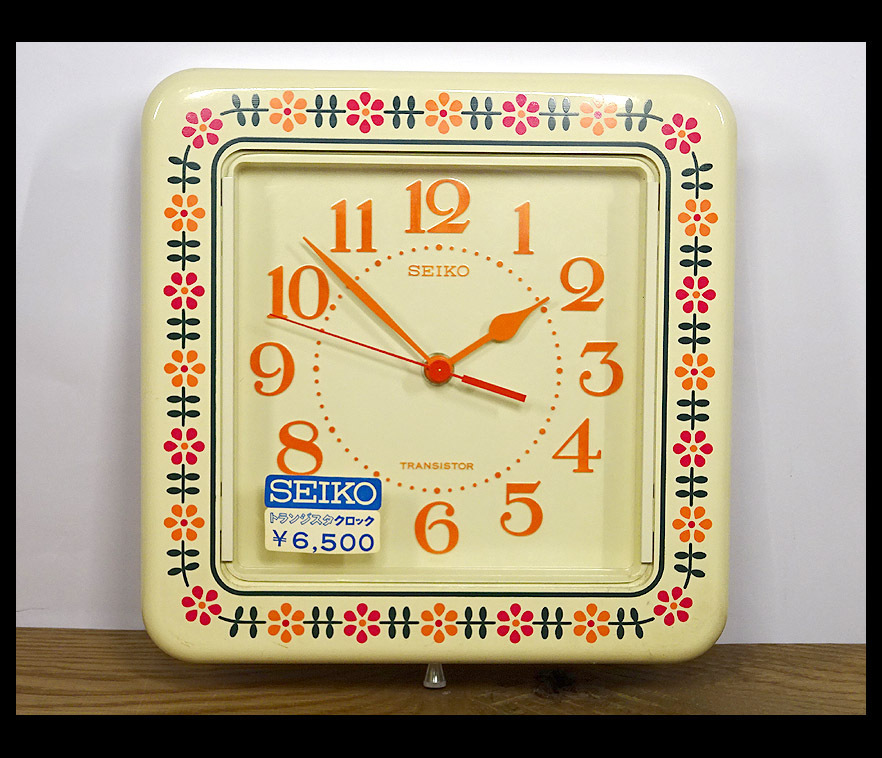 SEIKO 掛け時計 TA 520 昭和レトロ デットストック 箱付き SEIKO