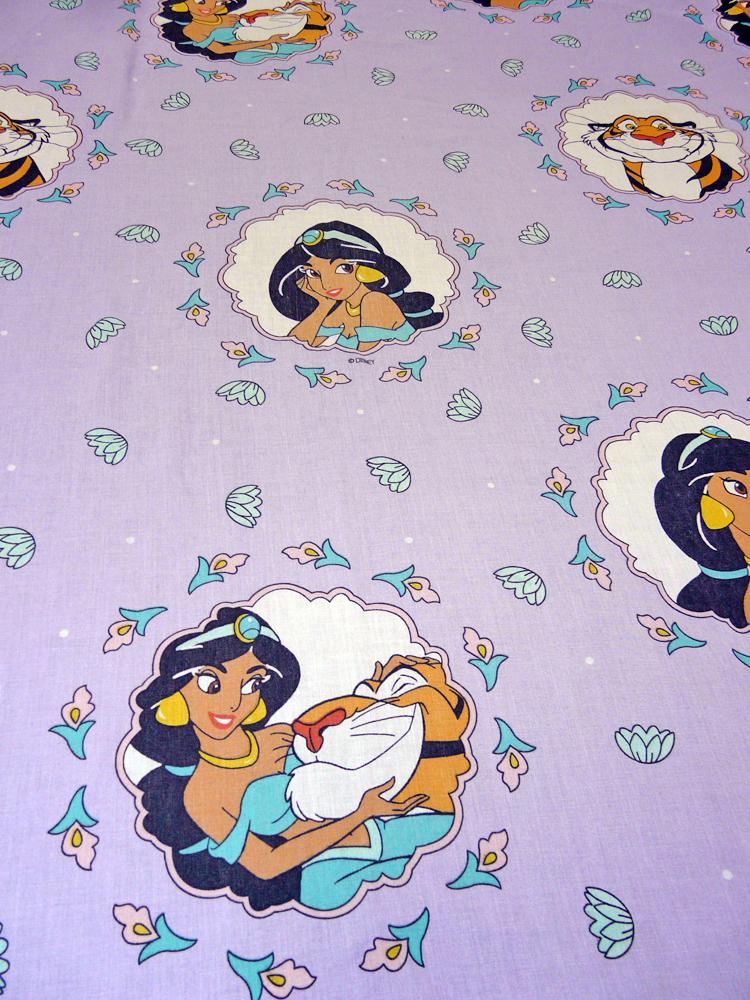 メール便可】海外輸入○ ヴィンテージシーツ アラジン ジャスミン