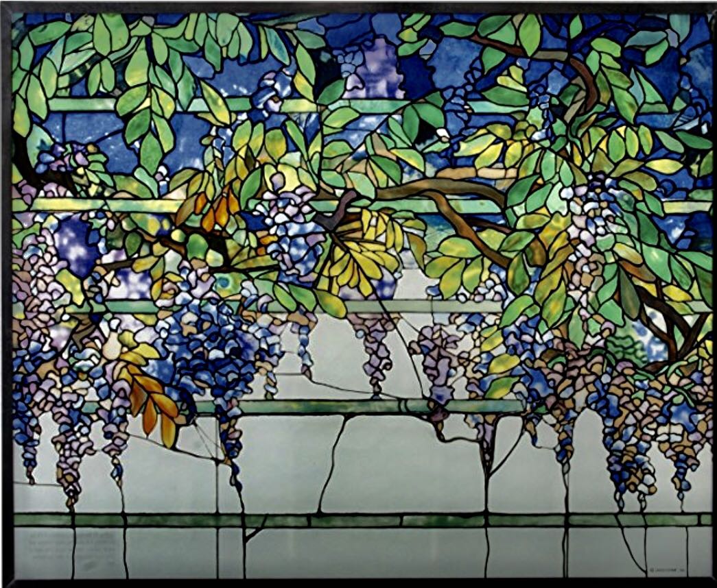 フランク・ロイド・ライト 藤の花 ヴィンテージ ステンドグラス