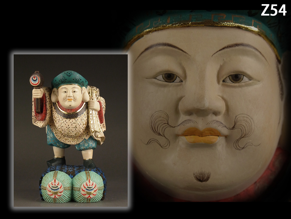 彫刻界巨匠 平櫛田中 木彫 魔訶達磨尊像／共箱 彫刻界巨匠 平櫛田中