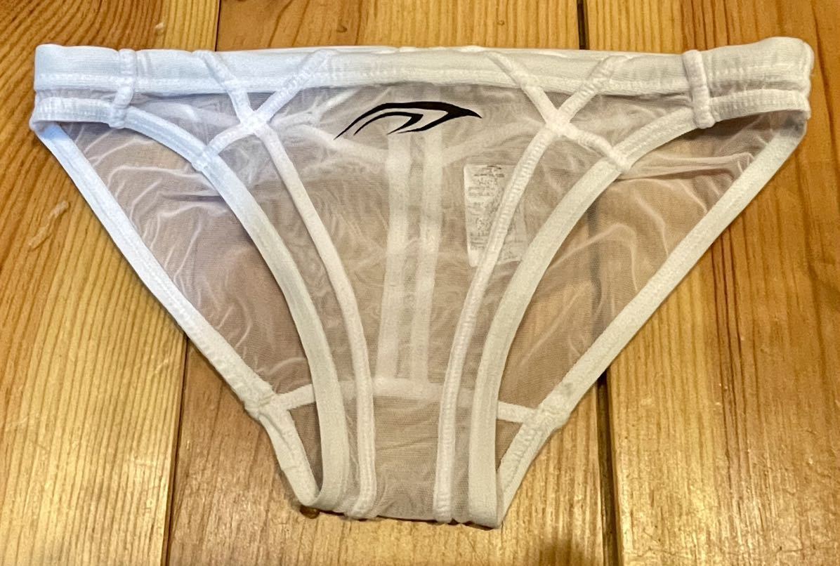 A-SURF 競パン ブーメラン型競泳用水着 Vパン 白 AQUX 競パン ブーメラン（