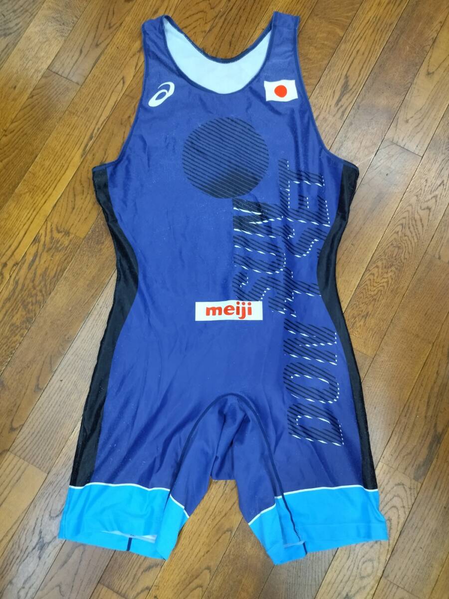 日体大桜華 レスリング シングレット 赤青 日体大桜華 レスリング