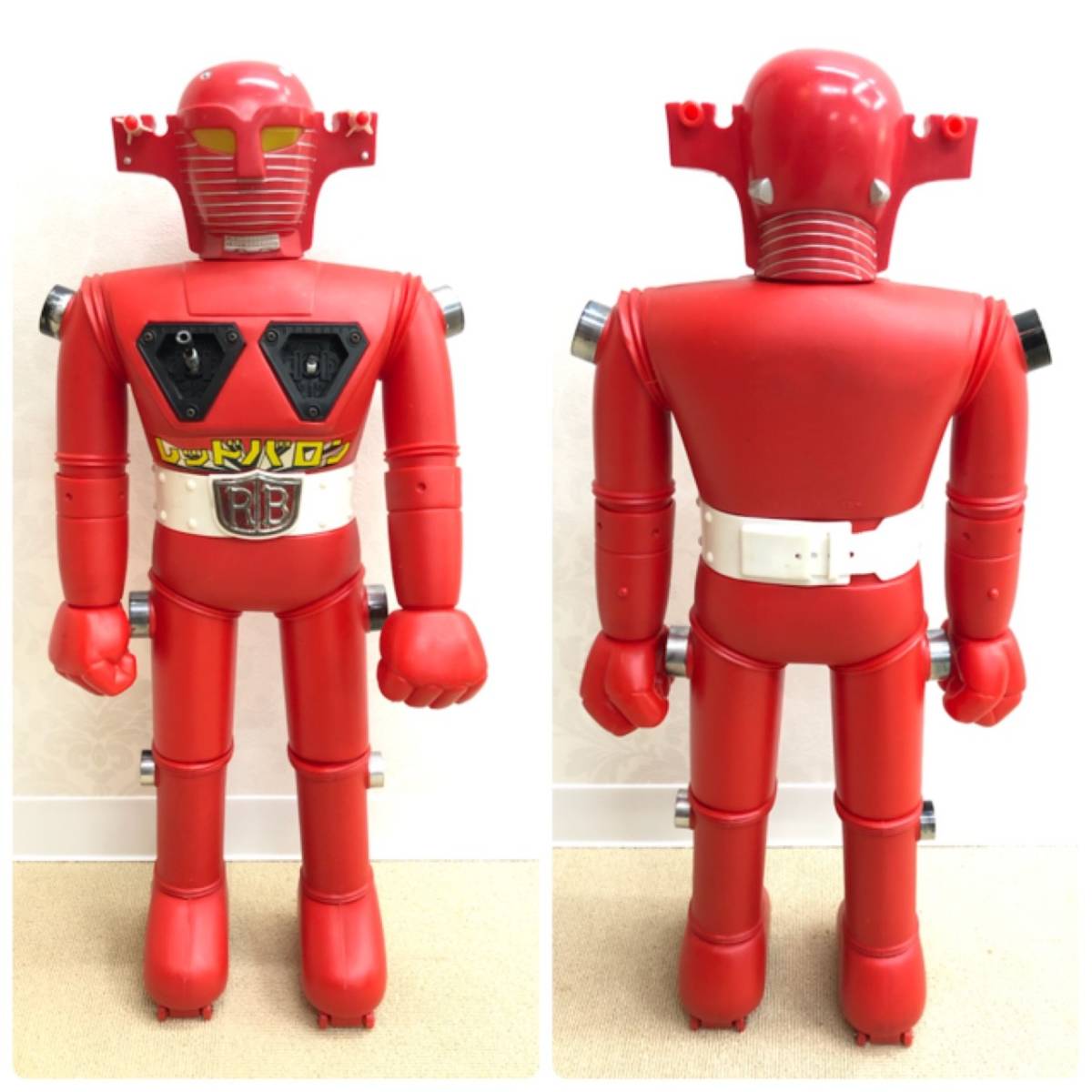 □スーパーロボット レッドバロン 60cm ジャンボ ソフビ フィギュア