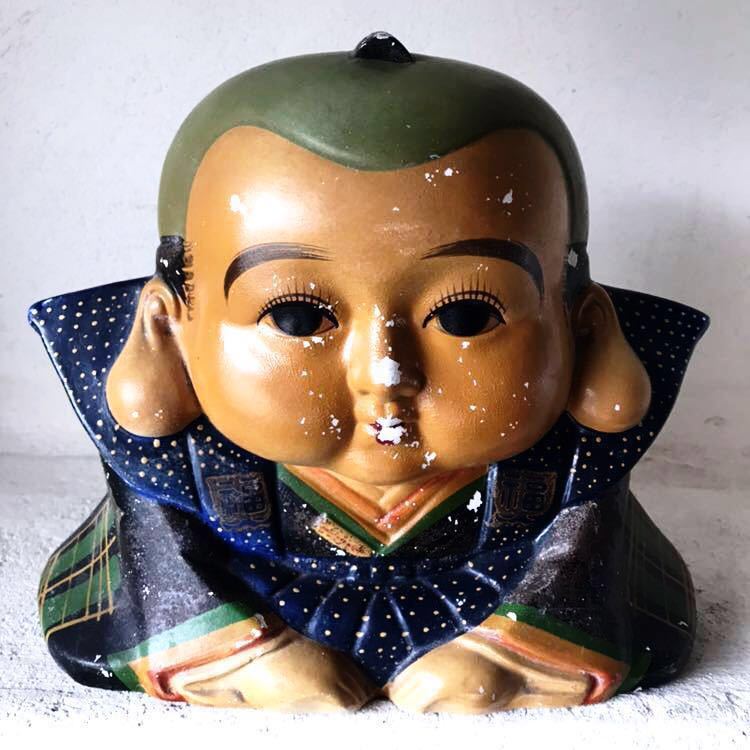 福助 置物 貯金箱 福助 置物 貯金箱 縁起物 陶器 骨董品 アンティーク
