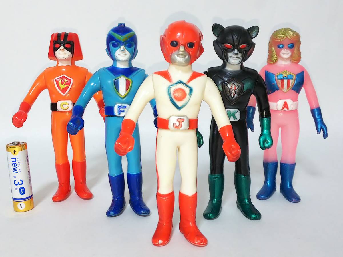 バトルフィーバーJ ミスアメリカ ポピー ソフビ 当時物 レトロ 戦隊