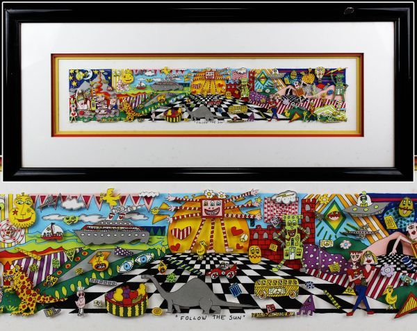 ☆大型作品&極美品☆ジェームスリジィ作 「Follow the Sun」