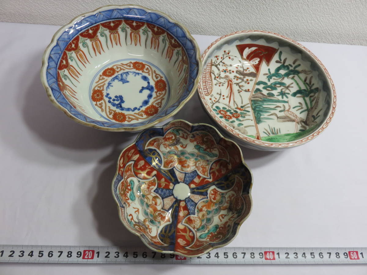 江戸時代 古伊万里 7寸皿 富貴長春