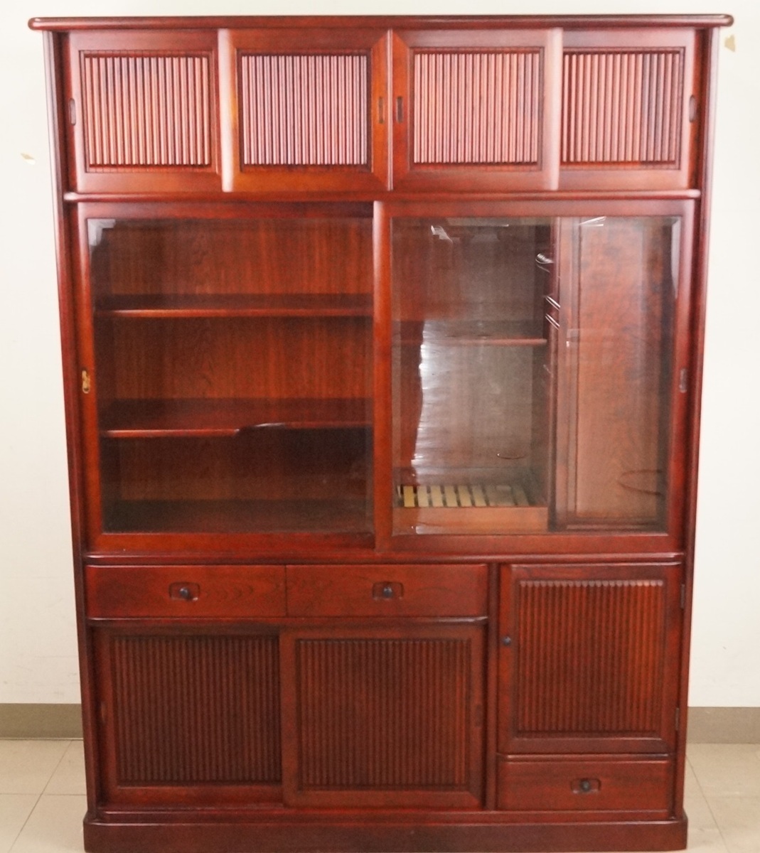 karimoku カリモク 水屋箪笥 昭和レトロ風 食器棚