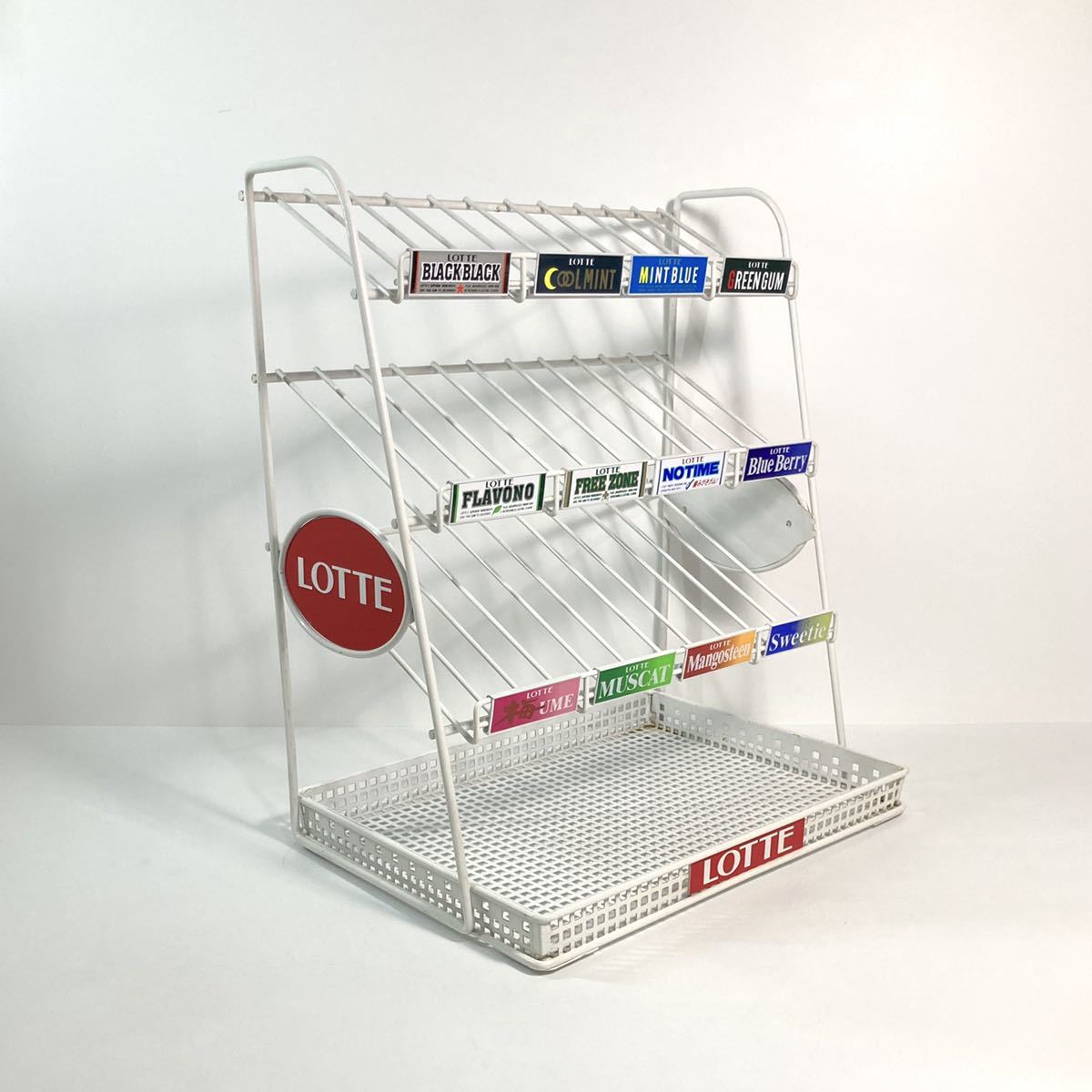 LOTTE ガム ディスプレイスタンド 陳列棚 店舗什器 商品棚 昭和レトロ
