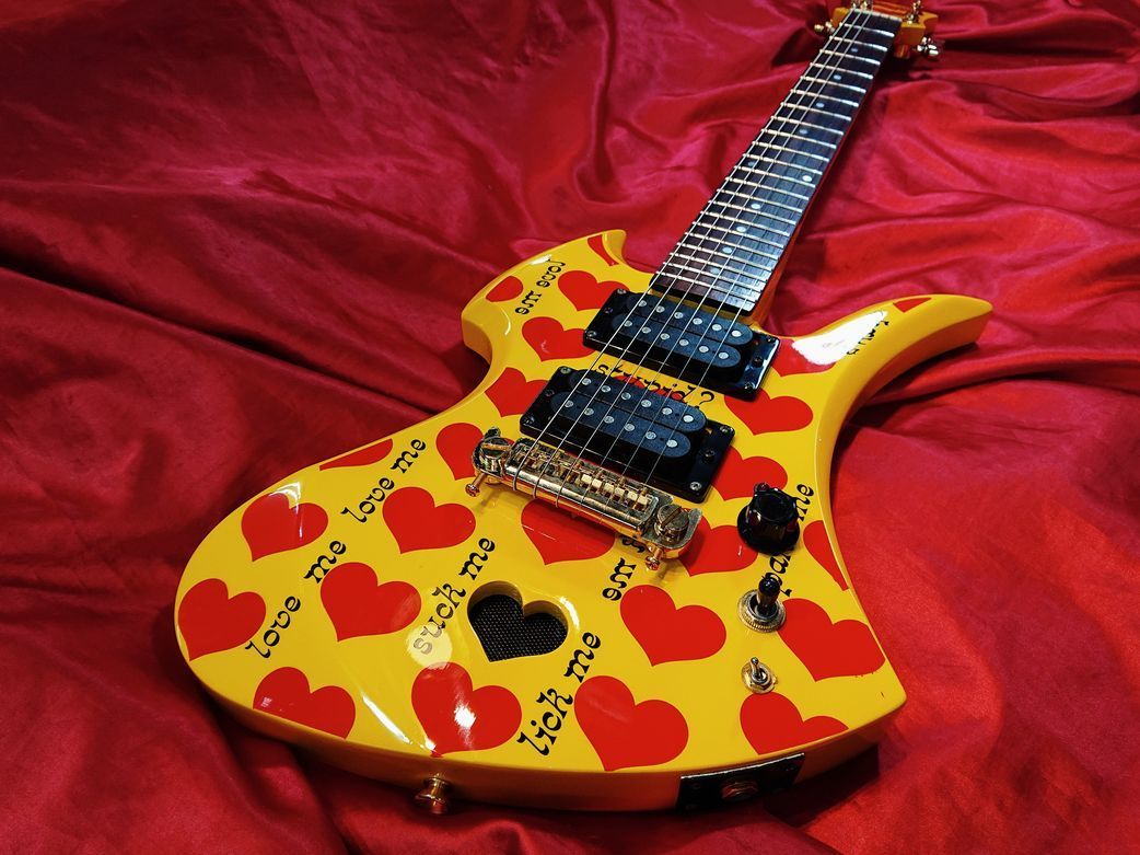 burny イエローハート Jr hide ジャンク hide ギター イエロハートJr