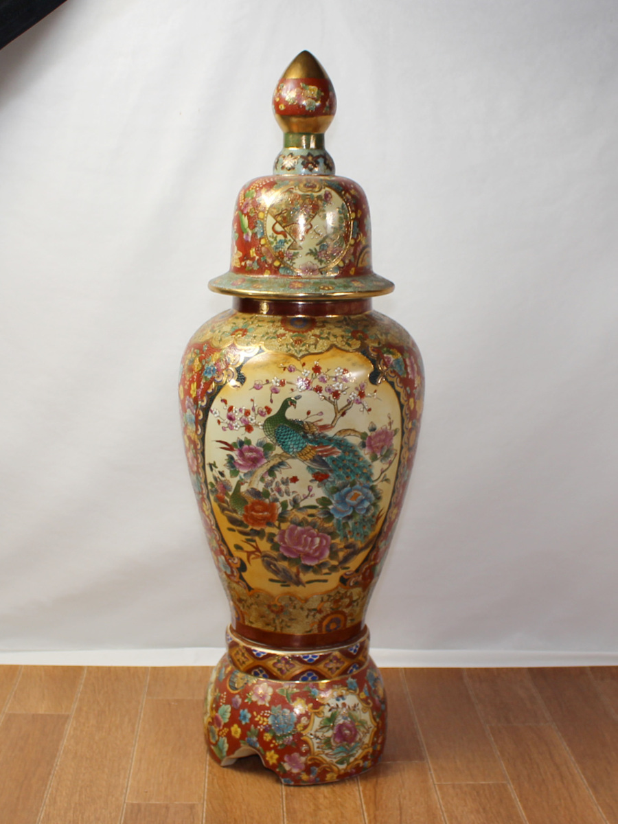 大花瓶 人物画 粉彩 飾り壺 花瓶 花器 壷 110cm 大花瓶 満面人物画