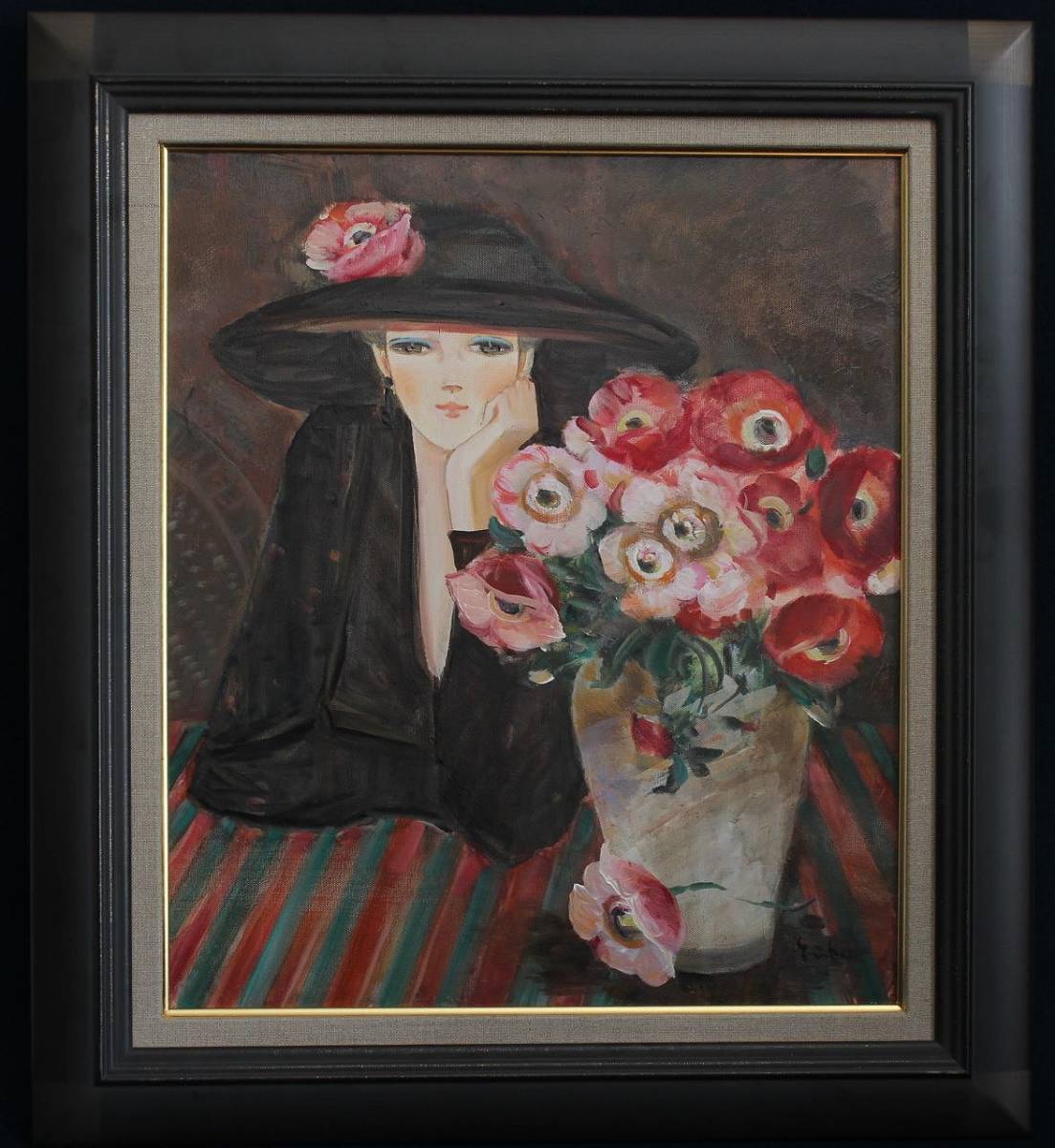 中島裕子【あじさいの花】 油彩 4号 中島裕子【あじさいの花】 油彩 4号