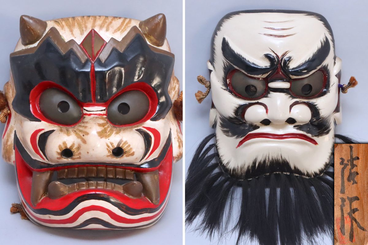 天狗の神楽面 日下義昭の作 日下義明商店 | はまナビ 浜田市観光協会