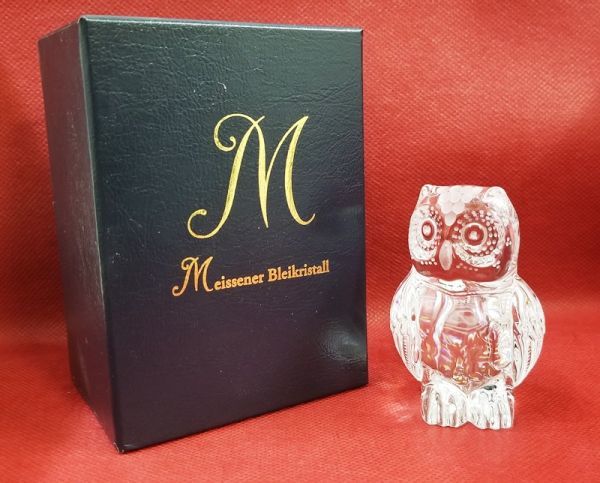 MEISSENER BLEIKRISTALL マイセンクリスタル フクロウ Amazon.co.jp