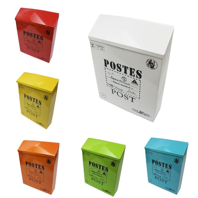 新品】◎アンティーク調 鍵付き 郵便ポスト 【アメリカン】 ブリキ