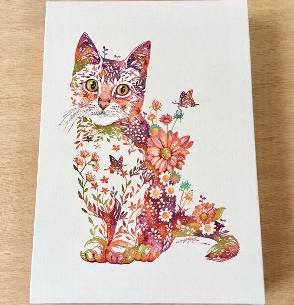 ミ*ツ様 「 花咲く一歩 」｜絵画 原画 抽象画 絵 動物画 ドローイング