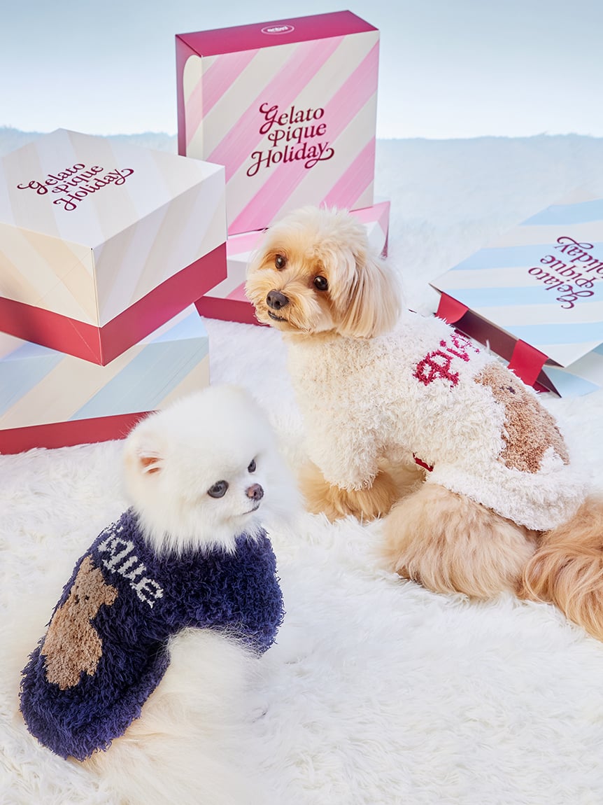 HOLIDAY】【CAT&DOG】ジェラートスノーベアジャガードプルオーバー