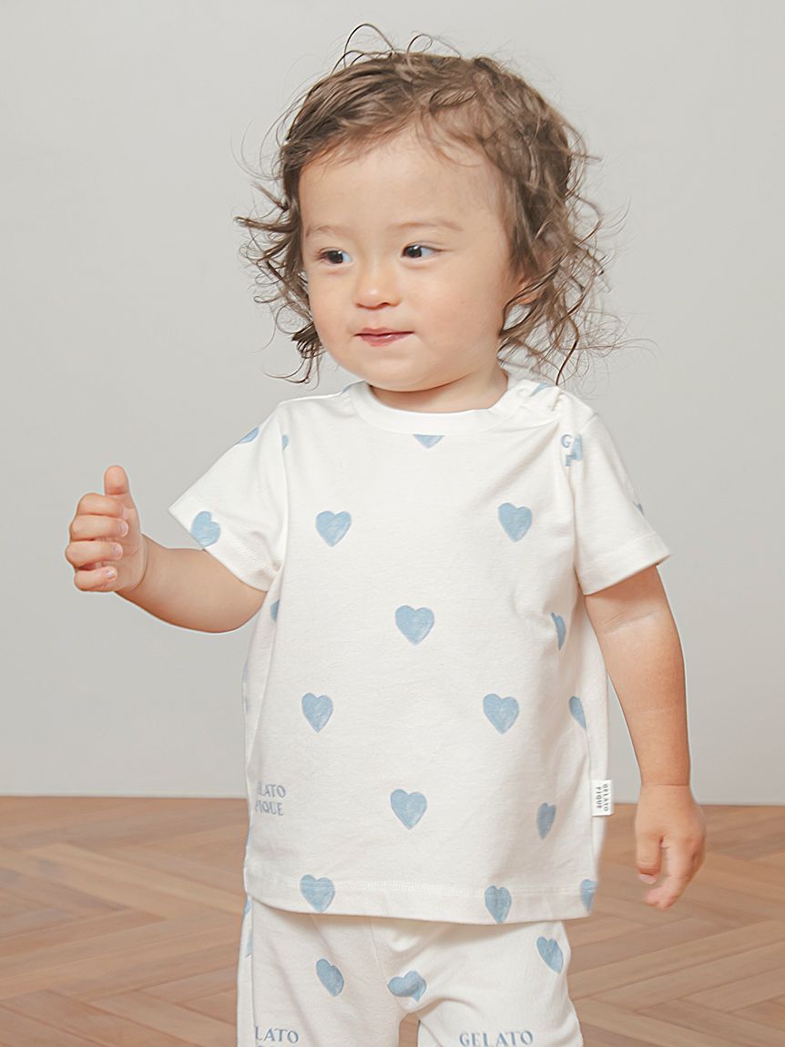 BABY】ハート柄Tシャツ(カットソー＆Tシャツ)｜ルームウェア・パジャマ