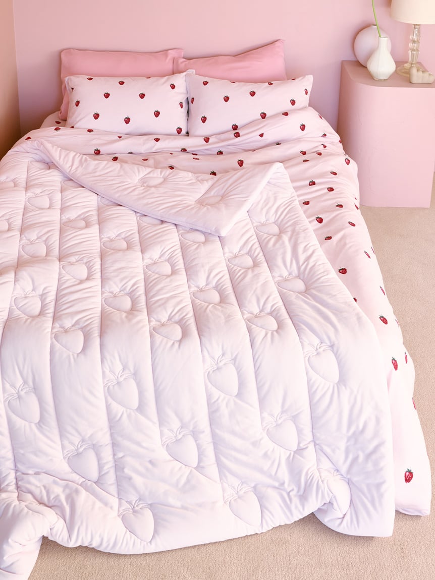 Sleep】ストロベリー柄2点セット（シングル）(寝具セット)｜ルーム