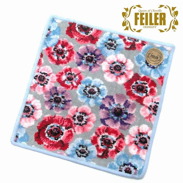 FEILER フェイラー ハンカチ タオル レディアネモネ シルバーグレー