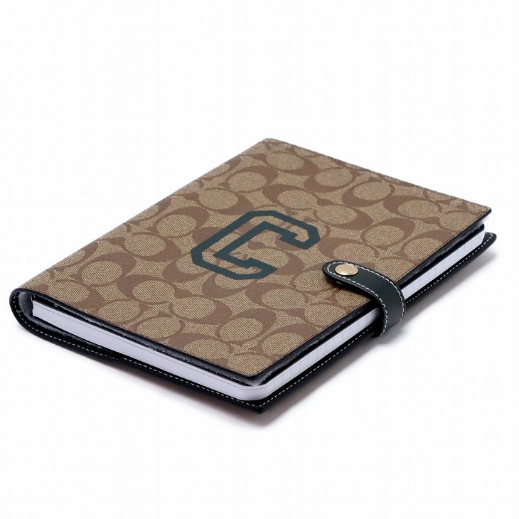 未使用 コーチ ノートカバーセット シグネチャー ブラウン COACH