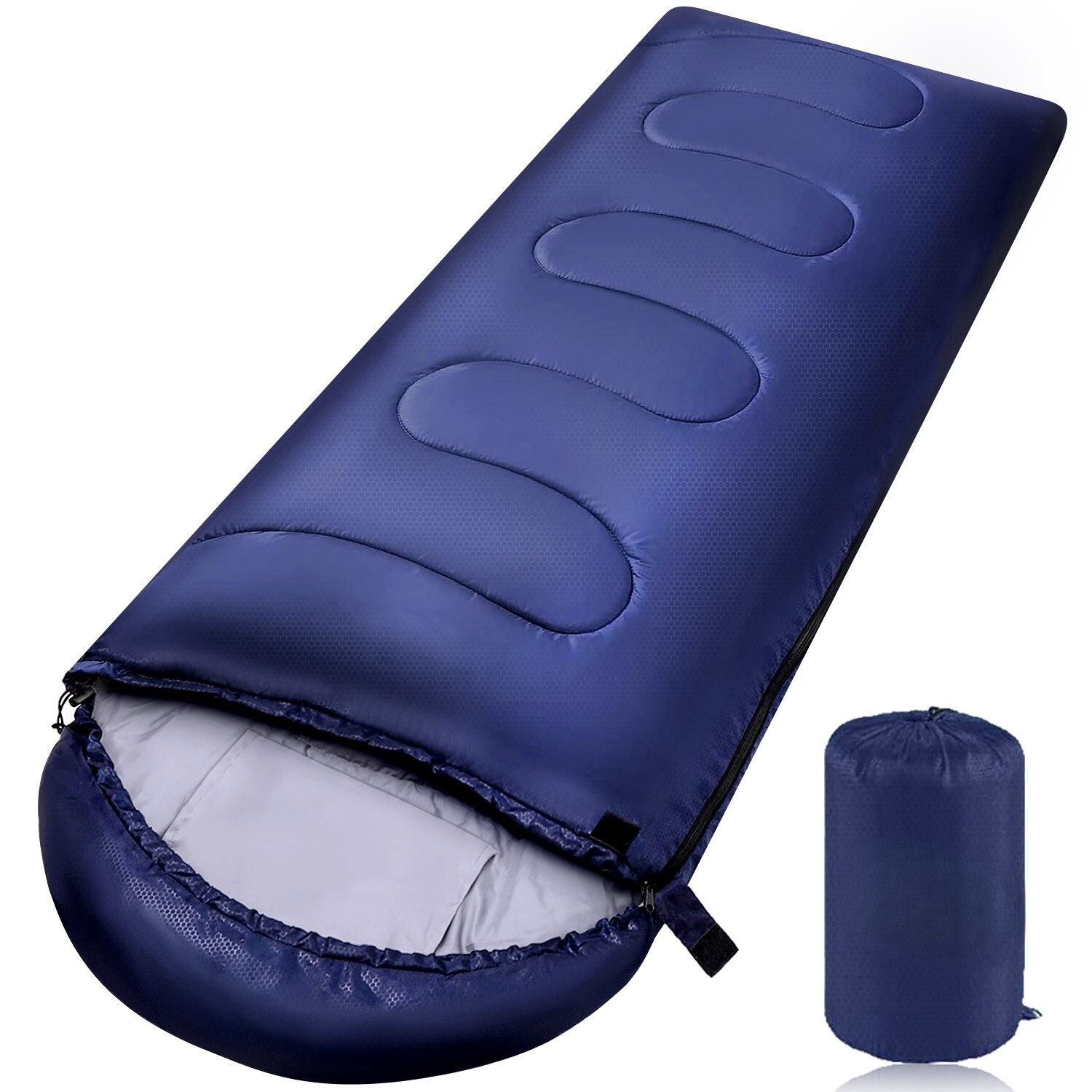 寝袋 オールシーズン シュラフ封筒型 【1秒で開く&】 210×75cm 寝袋 オール