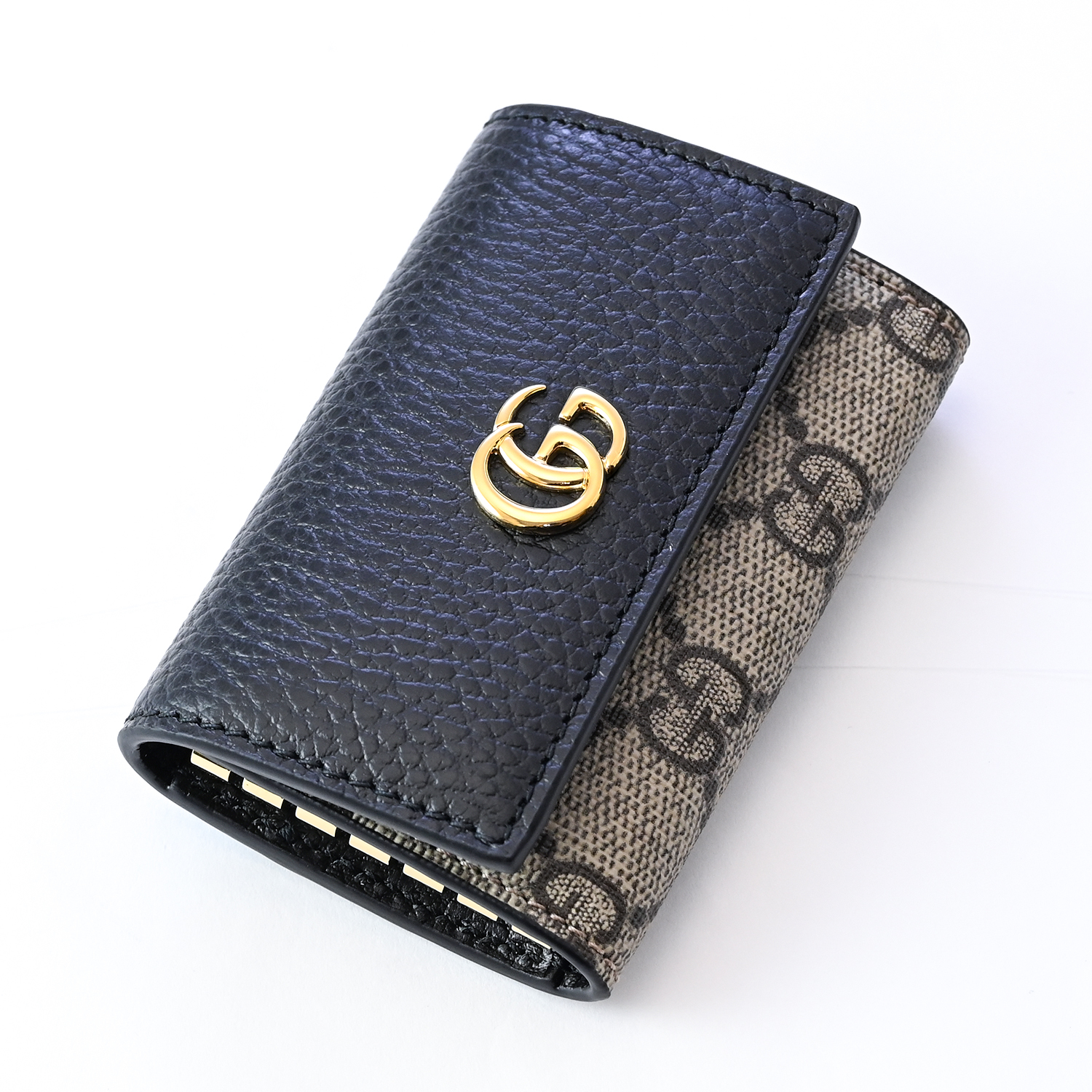 GUCCI 工場 キーケース GUCCI(グッチ) / キーケース/レザー/BLK/無地