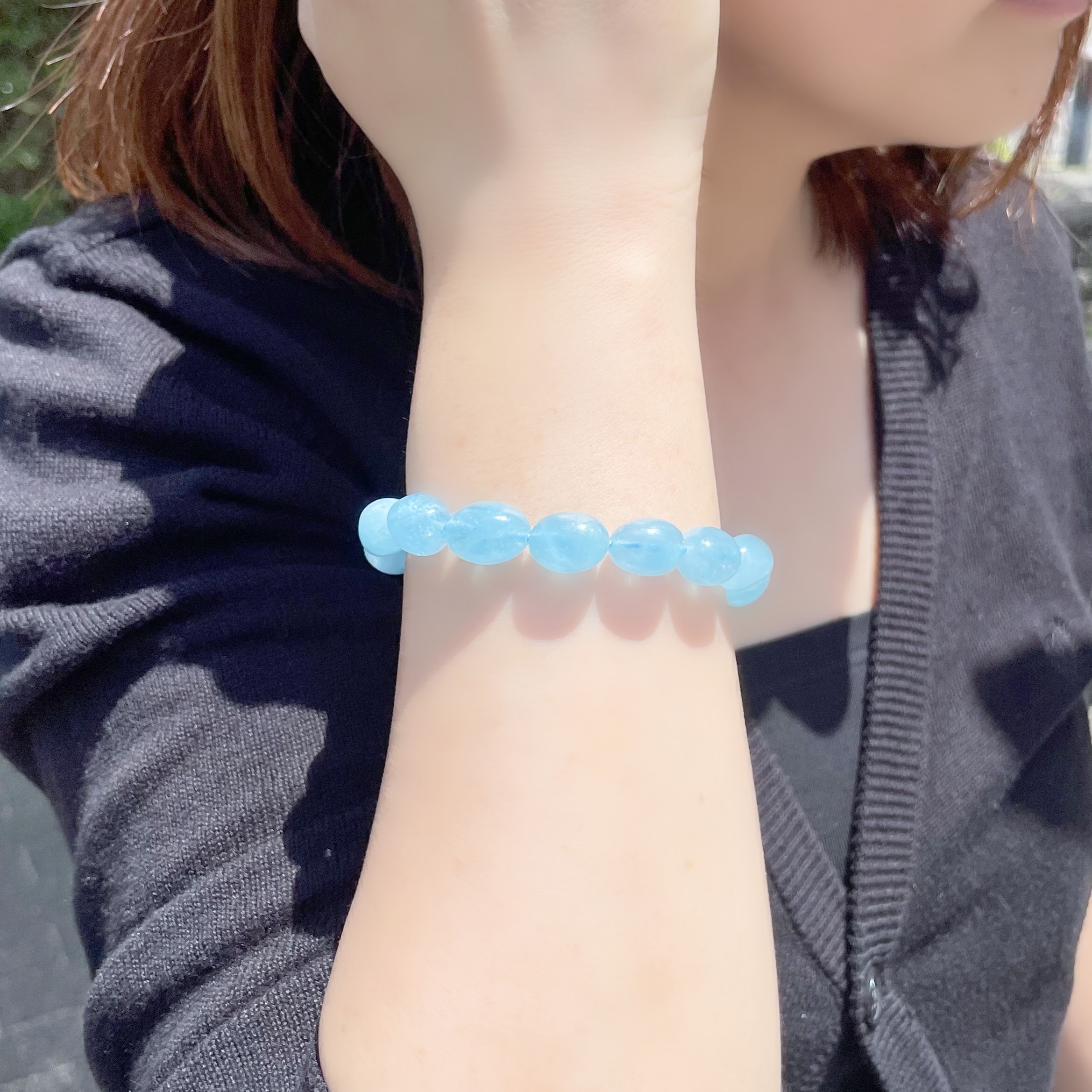 水色が美しい天使の石］一点物 アクアマリン タンブルカット