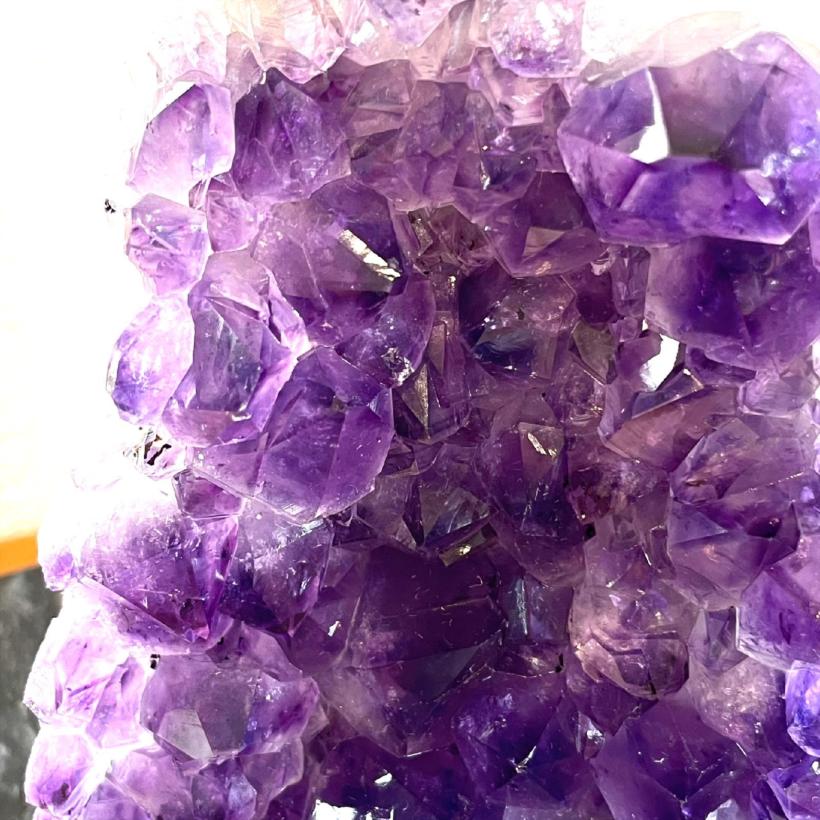 幸運を招く!!］鑑賞石に天然アメジストクラスター パワーストーン原石