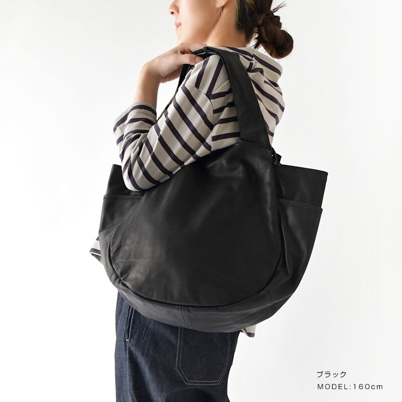 REN レン】 レザー トート バッグ / パンプキンサック M BARE FUKURO(1