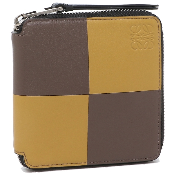 ロエベ 二つ折り財布 ブラウン イエロー レディース LOEWE 10301M88