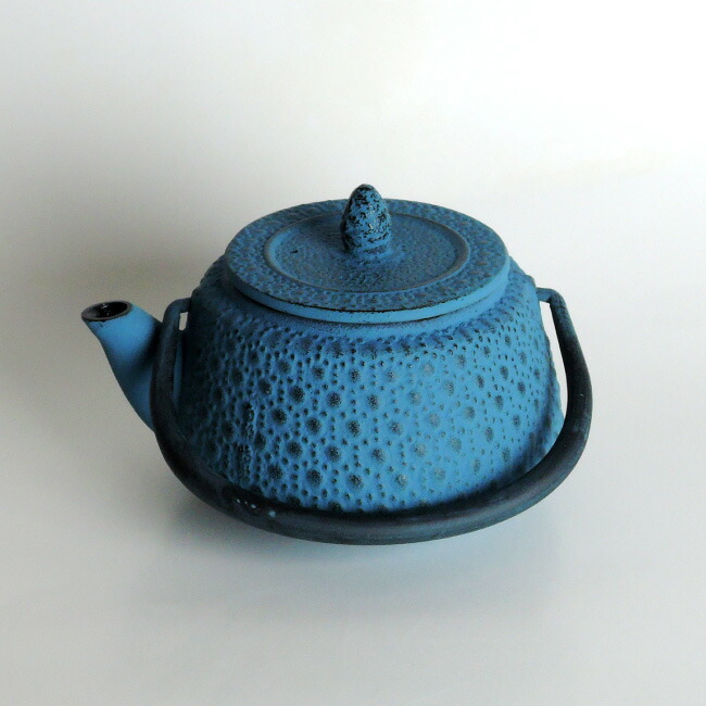 南部鉄器「九重亀甲 水色 急須」【再入荷】 本場岩手産 南部鉄器 急須