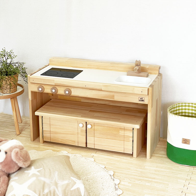 ままごとキッチン 木製 日本製 完成品 名入れ Gemini80 ジェミニ80