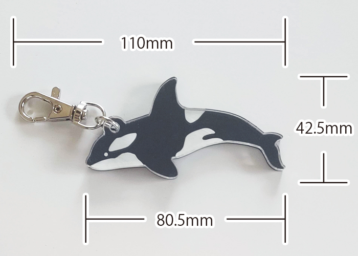 鏡面 ゴルフ ネームプレート シャチ しゃち orca ネームタグ 名入れ