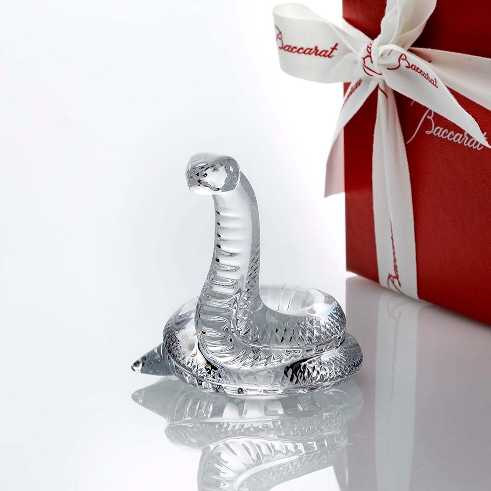 バカラ ガラス製蛇のオブジェ 干支 蛇 バカラ クリスタルフィギュア