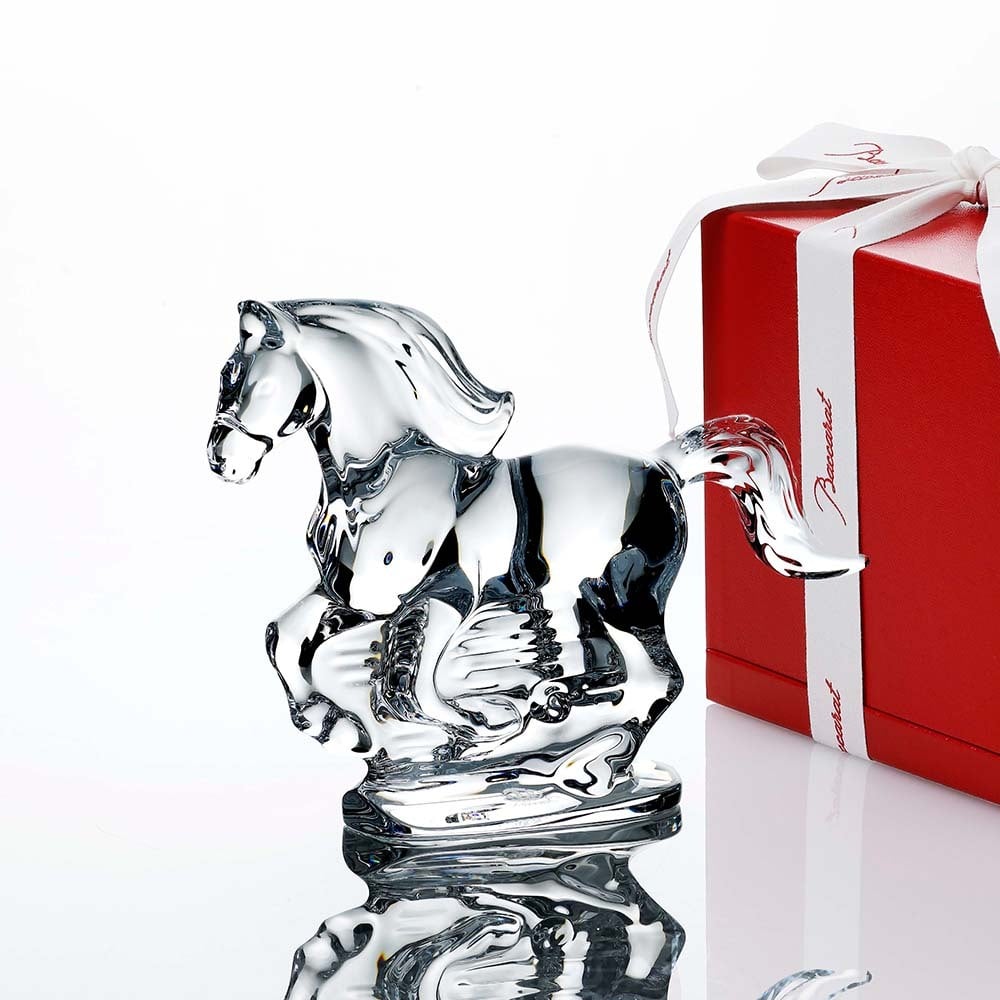 Baccarat バカラ 馬 干支 置物 クリスタル 箱付 開封品 箱に傷汚れ有