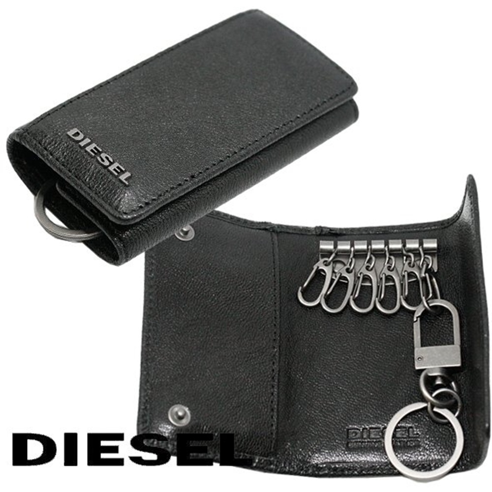 ディーゼル キーケース DIESEL レザー 本革 6連フック キーリング付