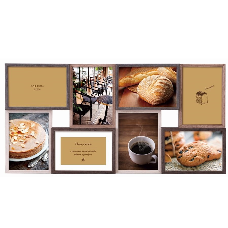 8枚の写真をまとめて飾れるフォトフレーム☆8窓 L判 8枚 DF95-80