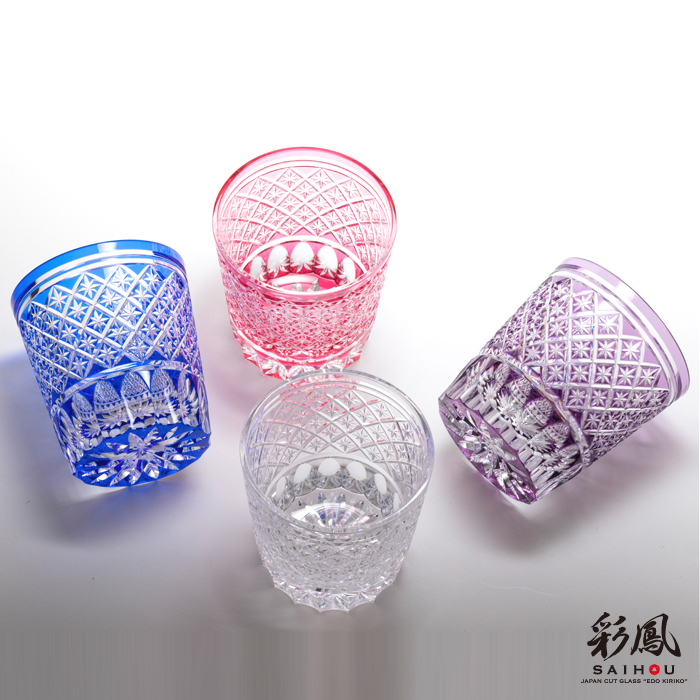 ショットグラス セット 切子 ガラス 硝子 縞 柄 模様 星 天満切子