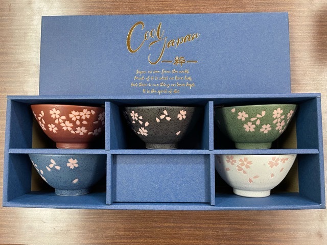 Cool Japan -粋- 茶碗 平成桜 5個セット 日本製 美濃焼 陶器 和 洋
