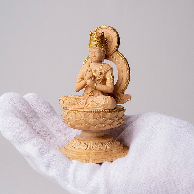 1-2W 極小仏 大日如来[大日如来像 仏像 木製 木彫り 柘植 ツゲ 高さ9.5