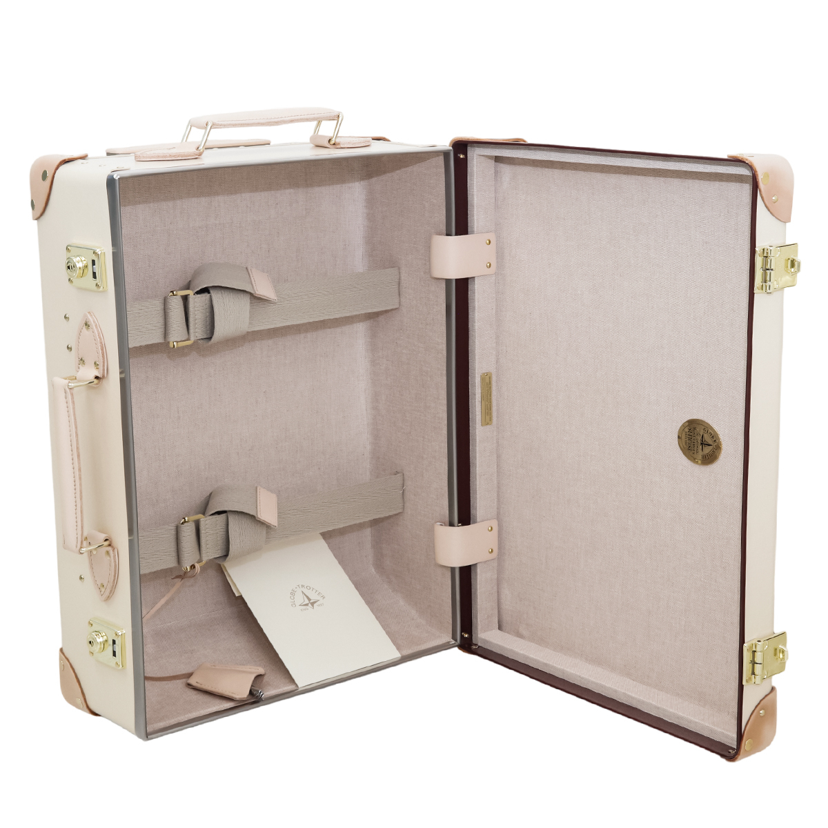 GLOBE TROTTER サファリ ラージ 2輪 アイボリーxナチュラル グローブ