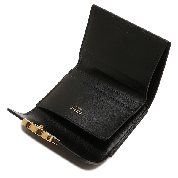 CELINE ブラックレザー 三つ折り財布 【公式通販】