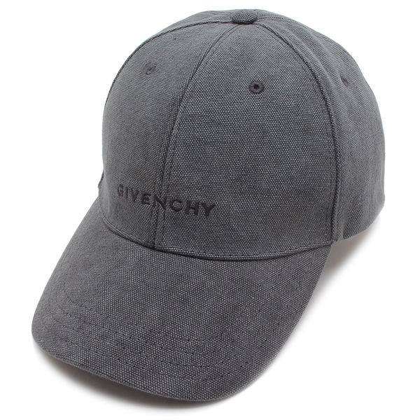 ジバンシィ 帽子 サージ GIVENCHY キャップ ロゴ グレー メンズ