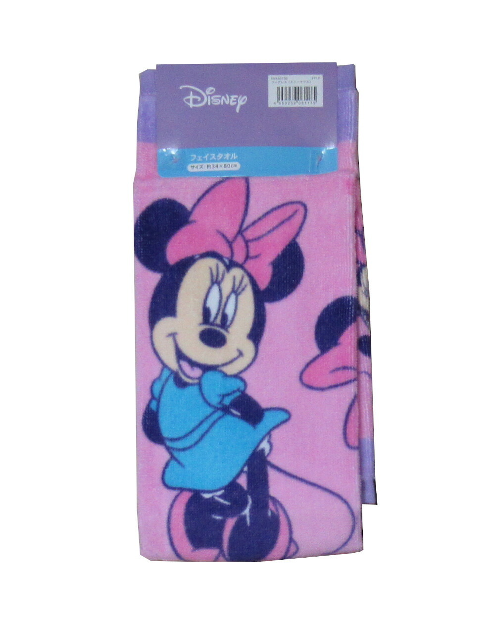 フェイス タオル 浴用 タオル 約34cm×80cm ディズニー ミニーちゃん
