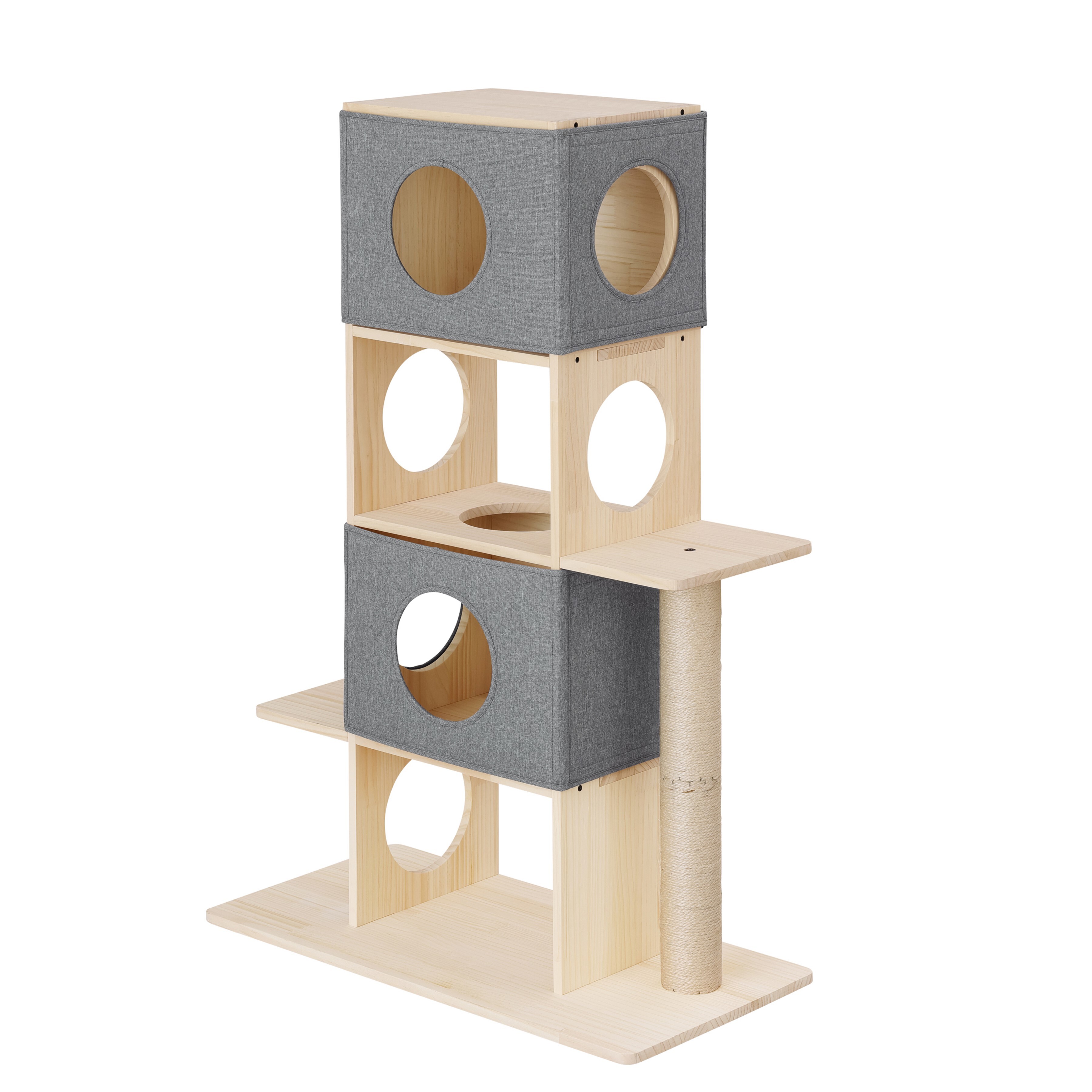 公式】 ナチュラルキャットタワー NCT-4 キャットタワー 木製 据え置き