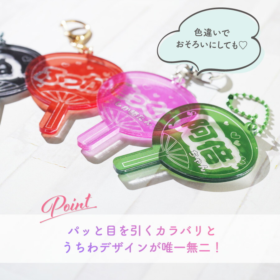 ナヨントレカうちわスローガンキーホルダー ナヨントレカうちわ