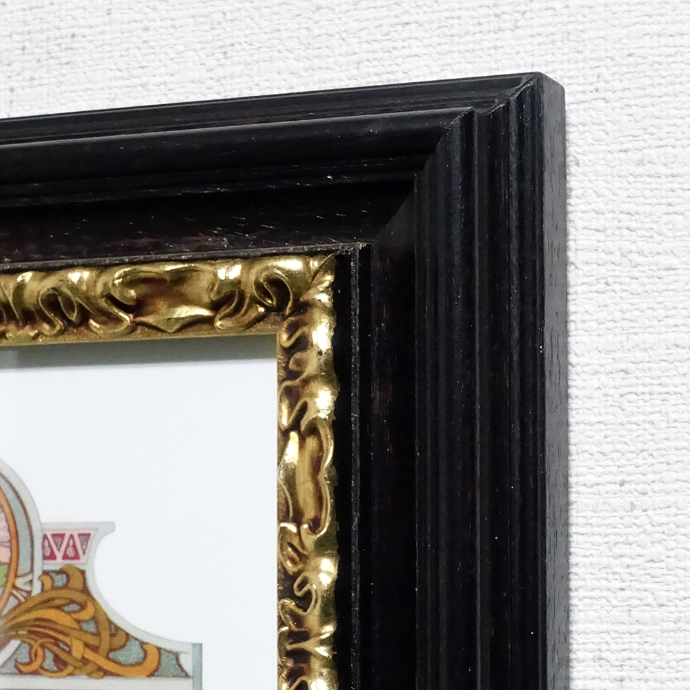 イタリア製 アルフォンス・ミュシャ ポスター 額入り アートポスター