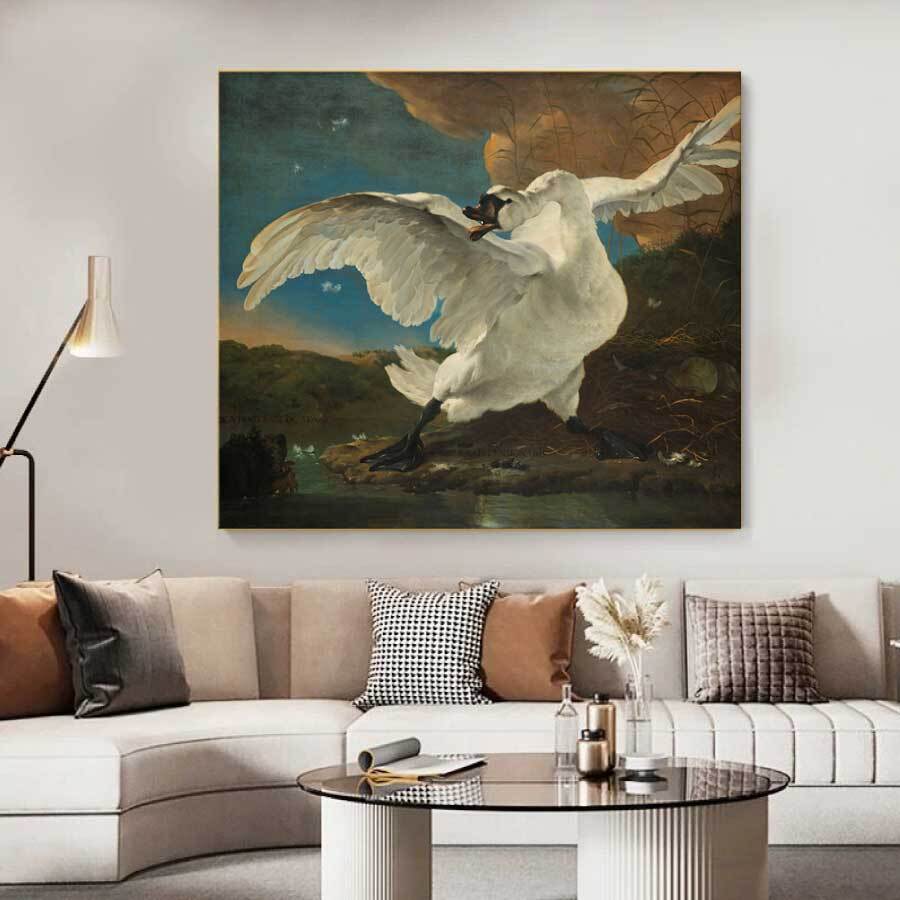 モノクロ写真作品「白鳥」A3サイズ アート インテリア モノクロ写真